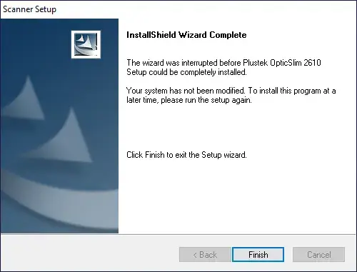 Installing driver for Plustek 12000PB step 2