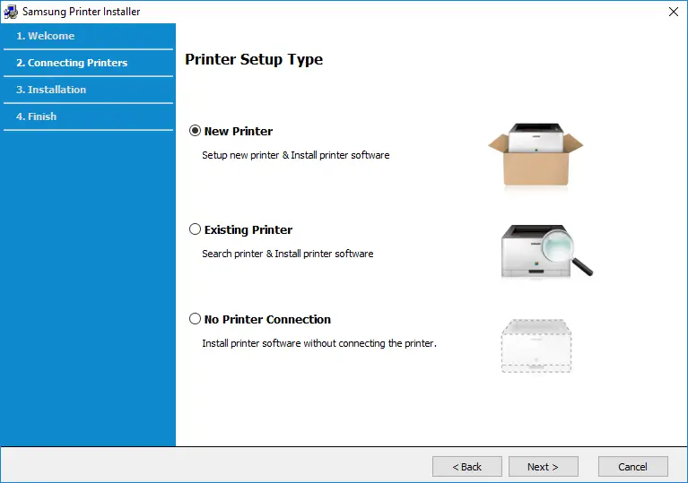 Installing the driver for Samsung SCX-4650 4x21S Series XPS Step 2